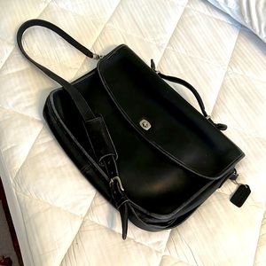 Black leather VINTAGE Coach Briefcase